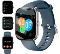 Smartwatch Men Women 1.91 Inch Smart Watch Batt 320mah, Bluetooth Calls, Fitness, Pedometer, Sleep, Heart Rate Monitor, Women's Health, Spo2 Monitor, Ip68, Android/Ios Istruz. Italian Blue