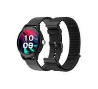 SPC Smartee Duo Vivo 2 - Smartwatch Montre connectée avec Cadran Rond AMOLED 1,32" | Appels Bluetooth | 2 Bracelets | 100 Sports | IP68 | 8 Jours Batterie | Contrôle app Android/iOS - Noir