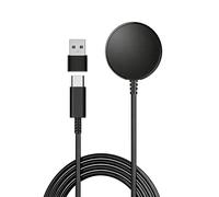 Smartwatch USB C Chargeur Cable Compatible avec Samsung Galaxy Watch 8 / 8 Classic / 7 / 6/6 Classic /5 / 5 Pro /4 /4 Classic /3 /Active 2/1/FE/Ultra Charger Montre avec USB A adaptateur