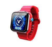 VTech Kidizoom - Smartwatch Max Rouge, Montre Intelligente pour Enfants, Double Appareil Photo, vidéo, Jeux, écran Tactile Horizontal, Version ESP