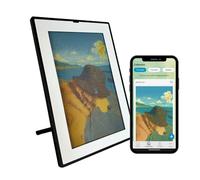 SMARTWIZ+ Art | E-Paper Display Art Frame - E-Paper Display Spectra 6 (E6) Full Color E Ink Display | Routeur à bordure filetée compatible avec les matériaux | Wi-Fi | USB-C | Prend en charge les