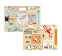 Smartwo Montessori Busy Board, Planche de Motricité en Bois, Jouets d'Activité et de Développement, Jeux Montessori Éducatifs, pour Tout-Petits - Cadeau d'anniversaire, 2 3 Ans Garçon Fille