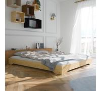 smartwood Lit 160x190 avec Sommier - Cadre de Lit Solide en Pin Certifié FSC - Charge Jusqu’à 300 kg - Lit 2 Personnes - Lits pour Adulte Moderne et Durable - TILA 7