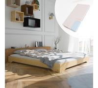 smartwood Lit 160x190 avec Sommier et Matelas - Cadre de Lit Solide en Pin Certifié FSC - Charge Jusqu’à 300 kg - Lit 2 Personnes - Lits pour Adulte Moderne et Durable - TILA 7