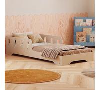 smartwood Lit Enfant 90x200 cm avec Barriere, en Bois, Cachemire, TILA 6
