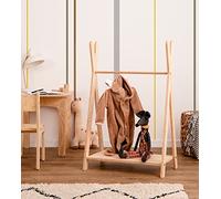 smartwood TIPI M - Portant a Vetement Bois Naturel pour enfant, armoire enfant - 3 tailles