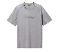Smartwool Active Ultralite T-shirt graphique à manches courtes en laine mérinos pour homme (coupe athlétique), Gris clair chiné., Taille S