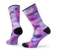 Smartwool Athletic Far Out Tie Dye Print Crew Socks, Chaussettes mi-mollet Athletic Far Out à imprimé tie-dye Mixte, Purple Iris,