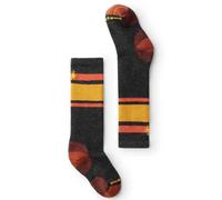 Smartwool Wintersportsocken mit Streifen für Kinder Chaussettes de Sports d'hiver Full Cushion OTC à Rayures pour Enfants Garçon, Dunkelgrau, Small