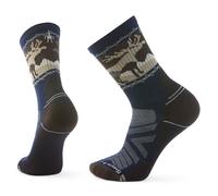 Smartwool - Hike Light Cushion Mountain Moose Crew Socks - Chaussettes randonnée homme Deep Navy - S (34 - 37)