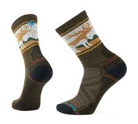 Smartwool - Hike Light Cushion Mountain Moose Crew Socks - Chaussettes randonnée homme Military Olive - XL (46 - 49)