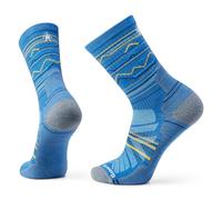 Smartwool - Hike Light Cushion Mountain Range Pattern Crew - Chaussettes de randonnée - Unisex L | EU 42-45 - laguna blue