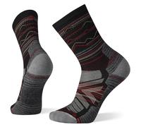 Smartwool Hike Light Cushion Mountain Range Pattern Crew Socks, Chaussettes d'équipage à motif de chaîne de montagnes Hike Light Cushion Mixte, Black,