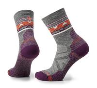Smartwool Women's Hike Light Cushion Zig Zag Valley Mid Crew Socks, Ash/Charcoal, M