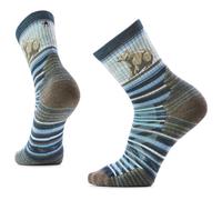 Smartwool - Hike Targeted Cushion Bear Stripe Mid Crew Socks - Chaussettes de randonnée - Unisex M | EU 38-41 - twilight blue