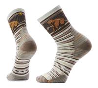 Smartwool - Hike Targeted Cushion Bear Stripe Mid Crew Socks - Chaussettes de randonnée - Unisex M | EU 38-41 - ash