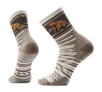 Smartwool - Hike Targeted Cushion Bear Stripe Mid Crew Socks - Chaussettes randonnée homme Ash - L (42 - 45)