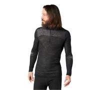 Smartwool - Intraknit Thermal Merino Base Layer 1/4 Zip - Maillot thermique laine mérinos homme Black / White - L