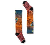 Smartwool - Junior's Ski Zero Cushion Geo Peaks Print - Chaussettes multifonctions - Unisex L | EU 33-36 - orange rust