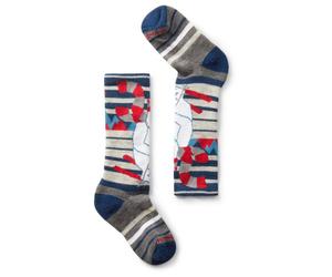 Smartwool - Kid's Wintersport Full Cush.Yeti Pattern OTC Socks - Chaussettes multifonctions - EU 29-32 - alpine blue