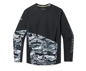 Smartwool Men's Mountain Bike Long Sleeve Jersey, Black Marble Giants, L