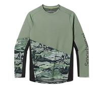 Smartwool Men's Mountain Bike Long Sleeve Jersey, Sage Marble Giants, S