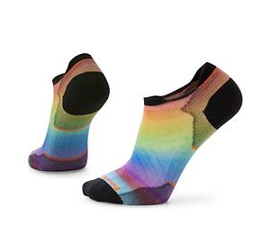 Smartwool Run Zero Cushion Pride Rainbow Print Low Ankle Socks Unisex-Adult, Multi Color, XL