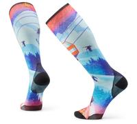 Smartwool - Ski Zero Cushion Ski Day Print OTC - Chaussettes de ski - Unisex M | EU 38-41 - laguna blue