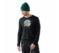 Smartwool - First Chair Pursuit Active Long Sleeve Graphic Tee - Haut manches longues en mérinos - XL - black