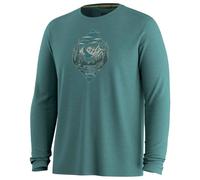 Smartwool - Wander Valley Active Long Sleeve Graphic Tee - Haut manches longues en mérinos - L - dusty teal