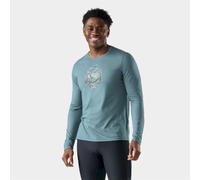Smartwool - Wander Valley Active Long Sleeve Graphic Tee - Haut manches longues en mérinos - S - dusty teal