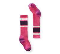 Smartwool Wintersportsocken mit Streifen für Kinder Chaussettes de Sports d'hiver Full Cushion OTC à Rayures pour Enfants Garçon, Power Pink, Medium