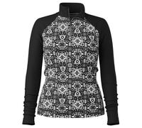 Smartwool - Women's Classic Thermal Merino BL 1/4 Zip Boxed - Sous-vêtement mérinos - L - black deco floral
