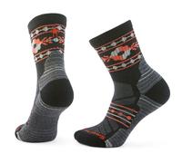 Smartwool - Women's Hike Light Cush. Floral Mid Crew Socks - Chaussettes de randonnée - Unisex L | EU 42-45 - charcoal