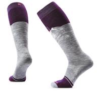 Smartwool - Chaussettes de snowboard en laine de mérinos - W Snowboard Targeted Cushion Valley Sunset OTC Socks Light Gray pour Femme en Laine - Gris M