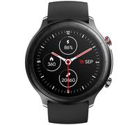 Montre connectée mixte avec bracelet en silicone noir Noir