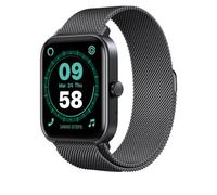 SMARTY2.0 - Smartwatch SW038D - Noir - Assistant Vocal Alexa intégré, Appels Bluetooth, 14 Modes Sportifs, Écran de 1,8" - Bracelet en métal, Noir, Standard, Moderne