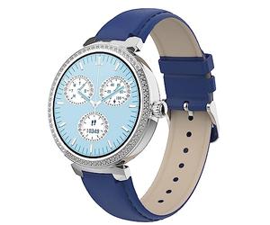 SMARTY2.0 - Smartwatch SW062C - Bleu/Bleu - Appel Bluetooth, Contrôle du Sommeil, Cardio Fréquence Real-Time, Résistance à l'eau IP67 - Bracelet PU - Dimensions 39,8 x 10,5 mm (Bleu/Bleu Clair),