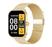 SMARTY2.0 - Smartwatch SW070L - Assistant Vocal, appels Bluetooth, podomètre, 31 Modes Sportifs, écran de 1,78" - Bracelet en Maille - Dimensions 45 x 36,6 x 10,7 mm, Couleur dorée