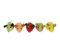 SmartyKat Lot de 5 jouets en peluche pour chat avec herbe à chat - Multicolore