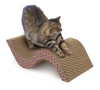 SmartyKat Super Scratcher+ Grattoir ondulé pour Chat avec Technologie d'infusion d'herbe à Chat, Stimulant pour Chats et Chatons, matériau recyclé, Marron