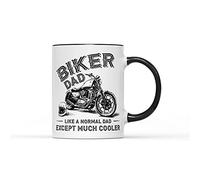 SMARTYPANTS Mug Biker Dad - Like A Normal Dad Except Much Cooler - Cadeau de fête des pères tasse thé café (poignée noire)