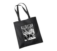 SmartyPants Sac fourre-tout noir « You Can't Sit With Us » - Inspiré des fans de Hocus Pocus Witch Coven Chaudron Potion Spell Dark Funny Halloween Movie TV Cinéma Cadeau, Noir , One Size