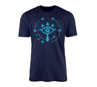 SMARTYPANTS T-shirt Sheikah Eye Symbol Legend of Zelda - T-shirt pour adolescents, adultes, enfants, fans de jeux vidéo, inspirés des joueurs Breath of Wild Navy, bleu marine, XXL