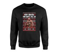 SMARTYPANTS Yule Log Barry Wood Pull de Noël - Fantaisie Drôle Rude Crude Explicite Fun Joke Merry Christmas Eve Festive Jolly Renne Motif Travail Fête Cadeau Noir Prime, Black Prime., XXL