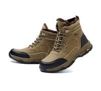 Smash and Puncture Resistant Labor Protection Shoes, High-Top Winter Warm Safety Boots, Waterproof Comfortable Industrial Work Safety Shoes, Anti-Slip Wilderness Adventure Survival Sneakers (Color :