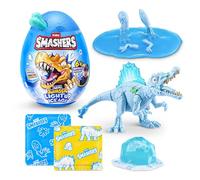 Smashers Mini Jurassic Light Up Dino Ice Age Œuf (Stégosaure) de ZURU - Jouet Dinosaure Cassable avec 6+ Surprises, Slime & Slime Cube de Glace, Dino Lumineux pour Enfants 3+