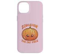 Smashin' The Bad Vibes Citrouille Kawaii Mignon drôle Coque pour iPhone 14 Plus