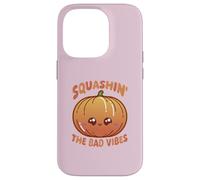 Smashin' The Bad Vibes Citrouille Kawaii Mignon drôle Coque pour iPhone 14 Pro