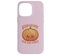 Smashin' The Bad Vibes Citrouille Kawaii Mignon drôle Coque pour iPhone 14 Pro Max